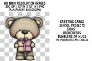 Whimsical Christmas Teddy Clipart, an Illustration by Craft Nest (Thumbnail 2 of 6)
