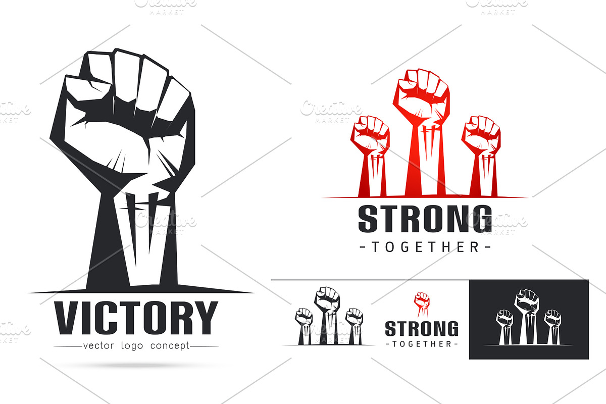 The stylized Fist vector, a Branding & Logo Template by essense