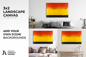 Landscape 3x2 Canvas Mockup Template