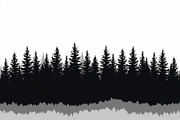 Pine Forest Silhouette Bundle, a Graphic by Creativeshirt (Thumbnail 14 of 14)