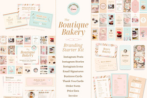 Boutique Bakery Branding Starter Kit, a Branding & Logo Template by Hell Yeah Designs