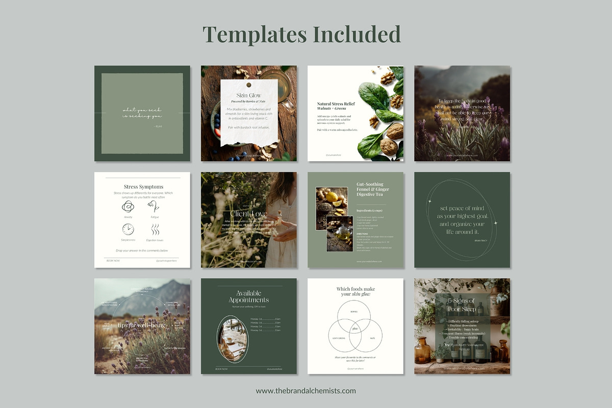 Mother Earth Wellness Template Pack, a Social Media Template by The Brand Alchemists (Photo 6 of 14)