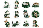 St Patrick Day Cats Clipart, an Illustration by Design Market (Thumbnail 3 of 4)