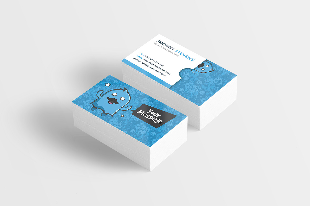 Cute Monsters Business Card Bundle, a Business Card Template by Odin_Design (Photo 10 of 12)