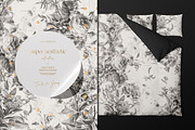 Toile Black and White Floral Pattern, a Pattern Graphic by paper aesthetic (Thumbnail 8 of 10)