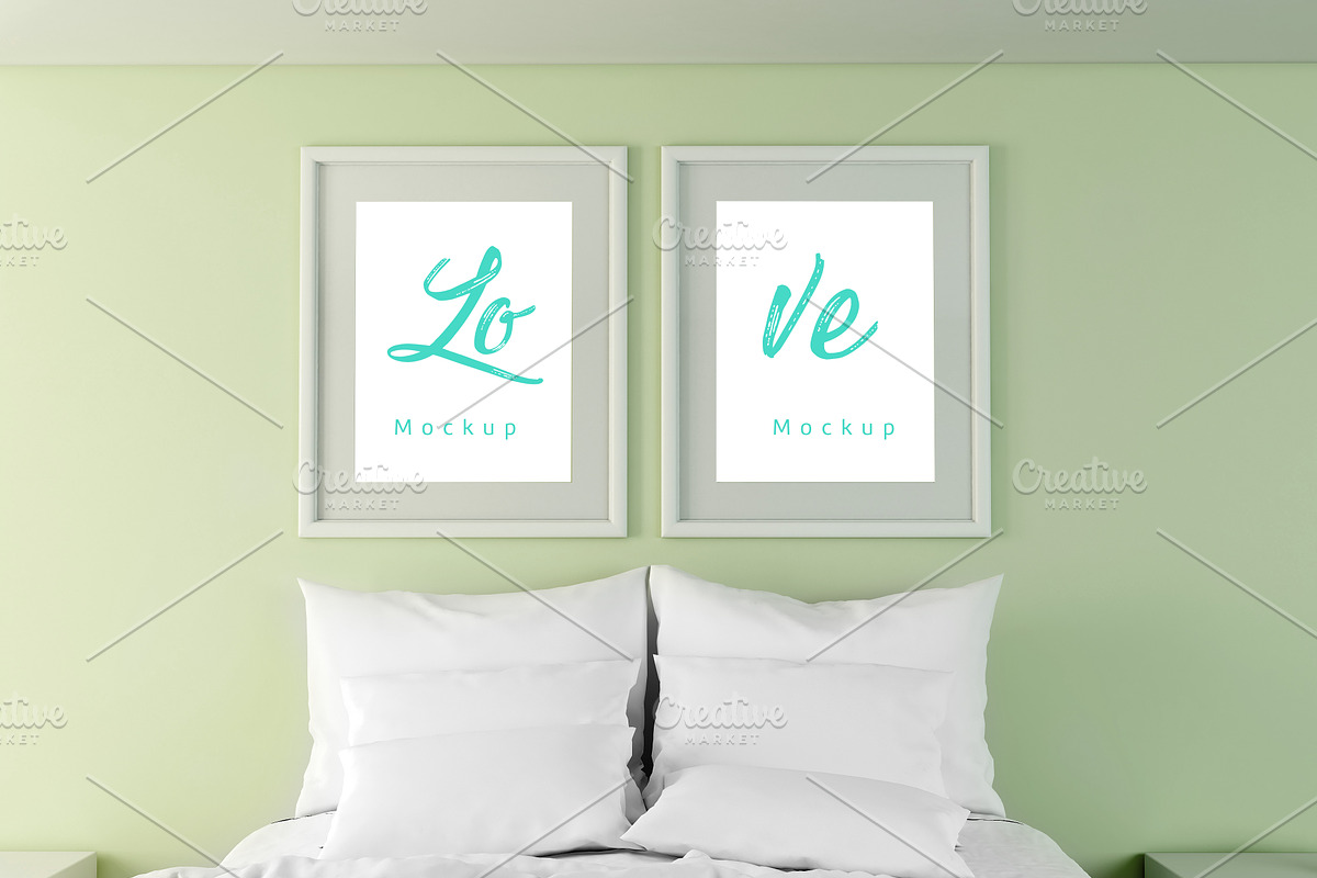 Bedroom,  Portrait Frame mockup psd, a Print Template by Milan Mockup (Photo 3 of 6)