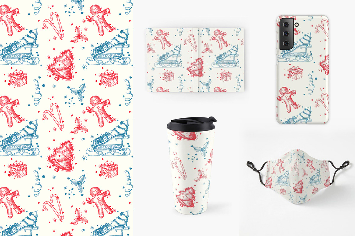 Christmas hand drawn Set, an Illustration by Tabiti (Photo 10 of 13)