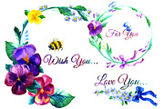 Violets floral collection PSD&PNG, a Decorative Illustration by denisespinoza (Thumbnail 4 of 4)