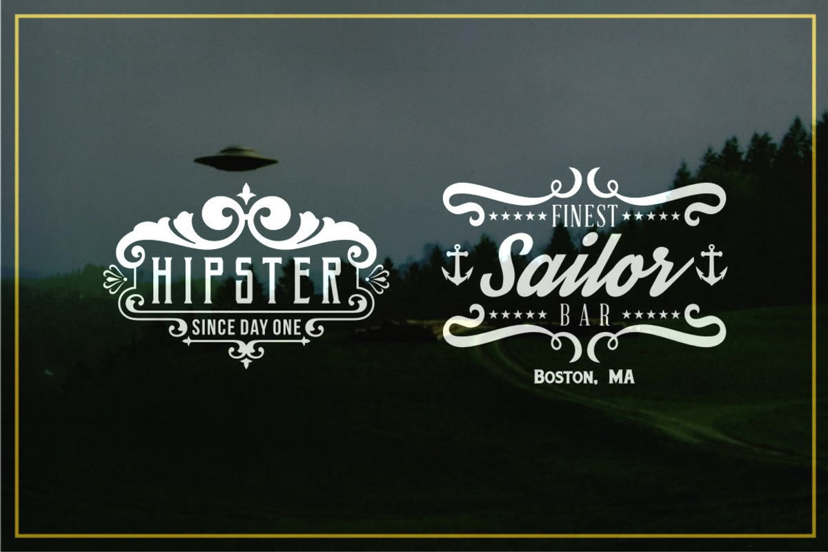 6 Ornamental Vector Labels preview 5