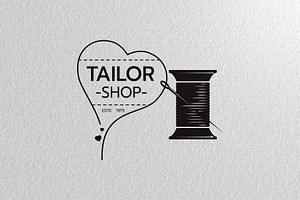 Sewing logo of label vector