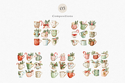 Watercolor Christmas Mugs, a Decorative Illustration by ThaismotaCreativeCo (Thumbnail 5 of 8)