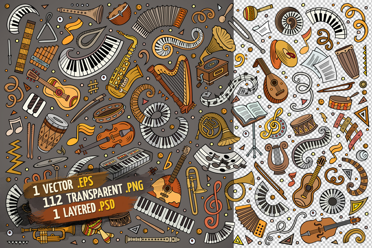 Classic Music Objects Set, an Object Graphic by BALABOLKA