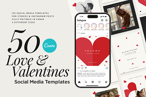 Love Social Media Templates CANVA, a Templates & Theme by Paper Flowers Studio