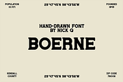 Boerne Hand Drawn Font, a Sans Serif Font by nickqtx (Thumbnail 1 of 4)