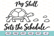 Tortoise on Its Own Time Line Art, an Object Illustration by Ghagra (Thumbnail 1 of 6)