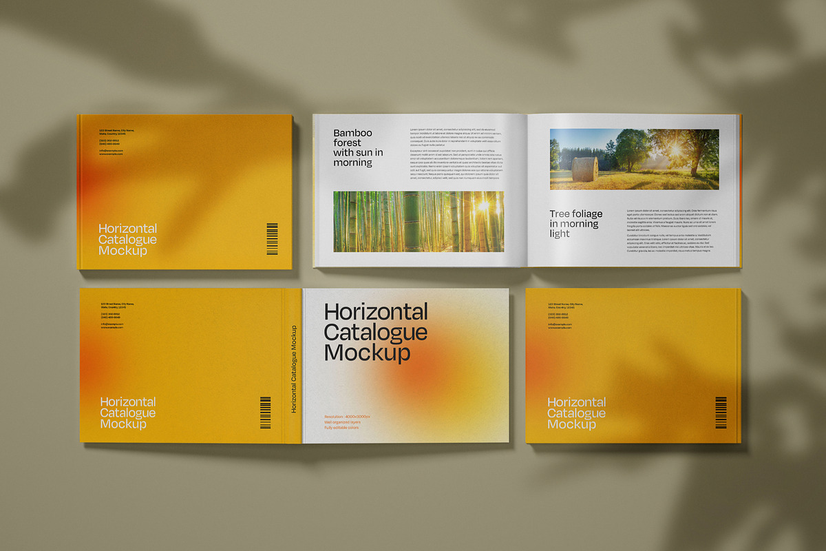 Horizontal Catalog Mockup Set, a Print Template by Deeplab (Photo 9 of 16)