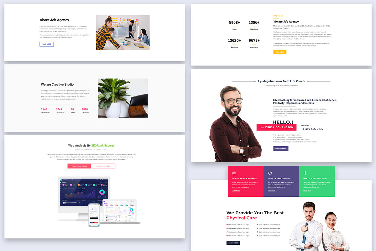 25 Intro Blocks Widgets for Web UI, an UI Kit Template by 3djagan