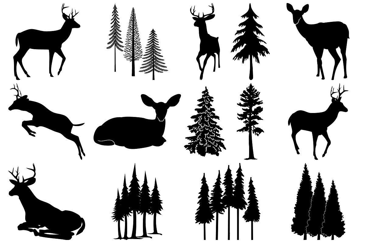 Deer,Forest,AntlerAnimals AI EPS PNG, an Illustration by FrankiesDaughtersDesign (Photo 2 of 6)