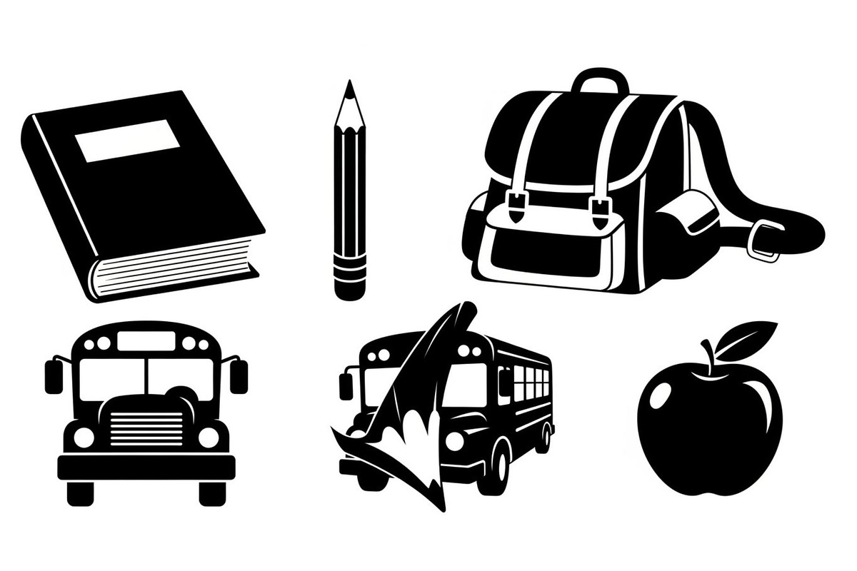 Back To School Silhouette Bundle, an Illustration by Designer_Momina (Photo 14 of 51)