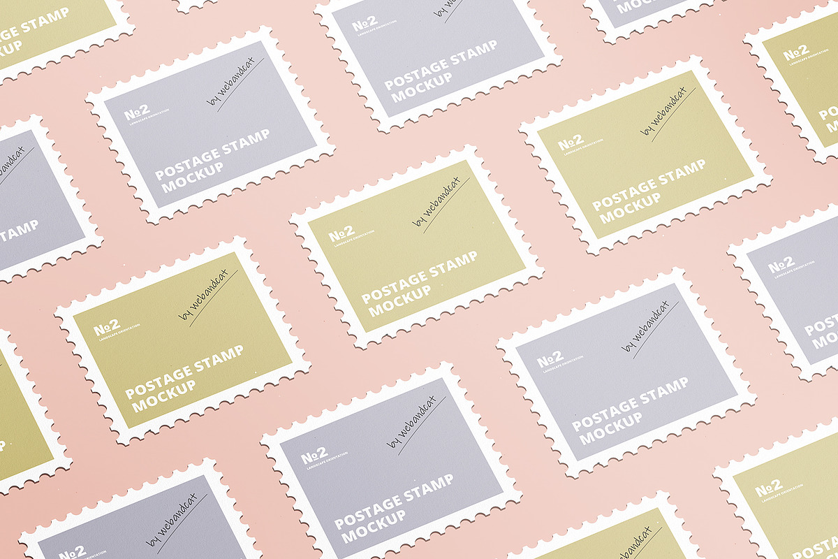Postage Stamp Mockup 2, a Product Mockup by WebAndCat (Photo 11 of 20)