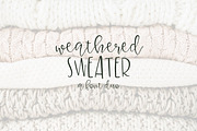 Weatherd Sweater - A Font Duo, a Script Font by OnTheSpotStudio (Thumbnail 1 of 2)