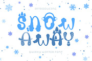 Snow Away - Quirky Winter Font, a Font by PutraCetol Studio (Thumbnail 1 of 17)