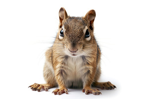 Cute chipmunk sitting on white, an Animal Photo by piter.goskov