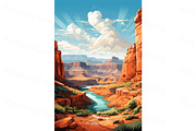 Landscape posters in retro style, an Object Illustration by Bubert Art (Thumbnail 4 of 9)