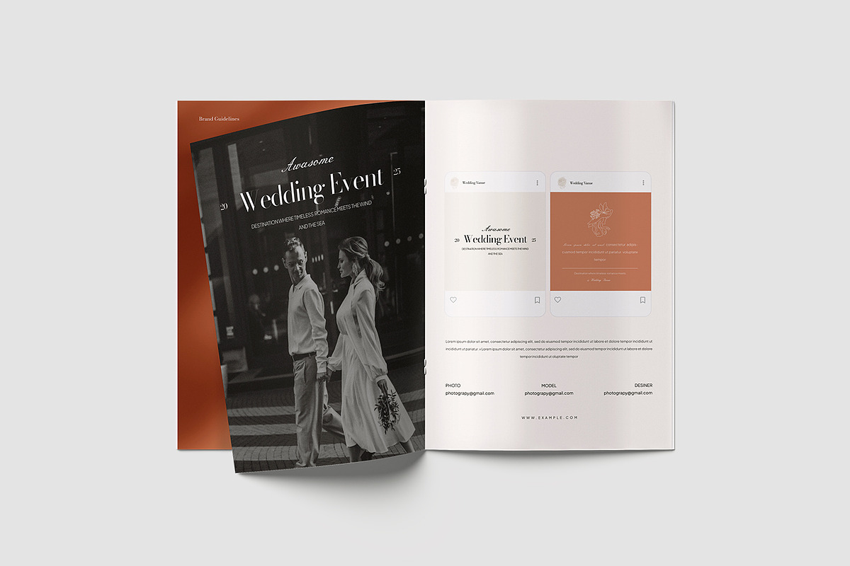 Wedding Brand Guideline Template, a Brochure Template by TMint Play (Photo 5 of 8)