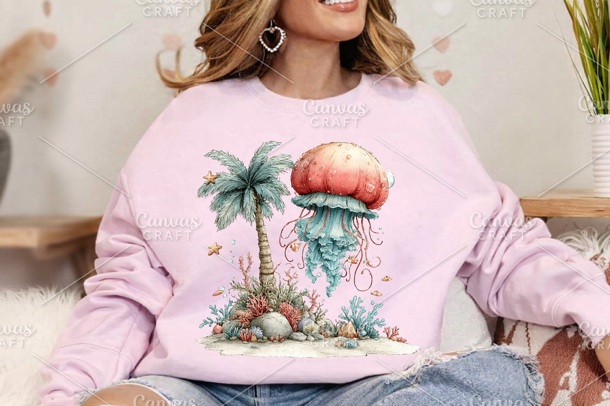 Whimsical Summer Beach Palm Tree PNG, an Illustration by Canvas Craft (Photo 4 of 7)
