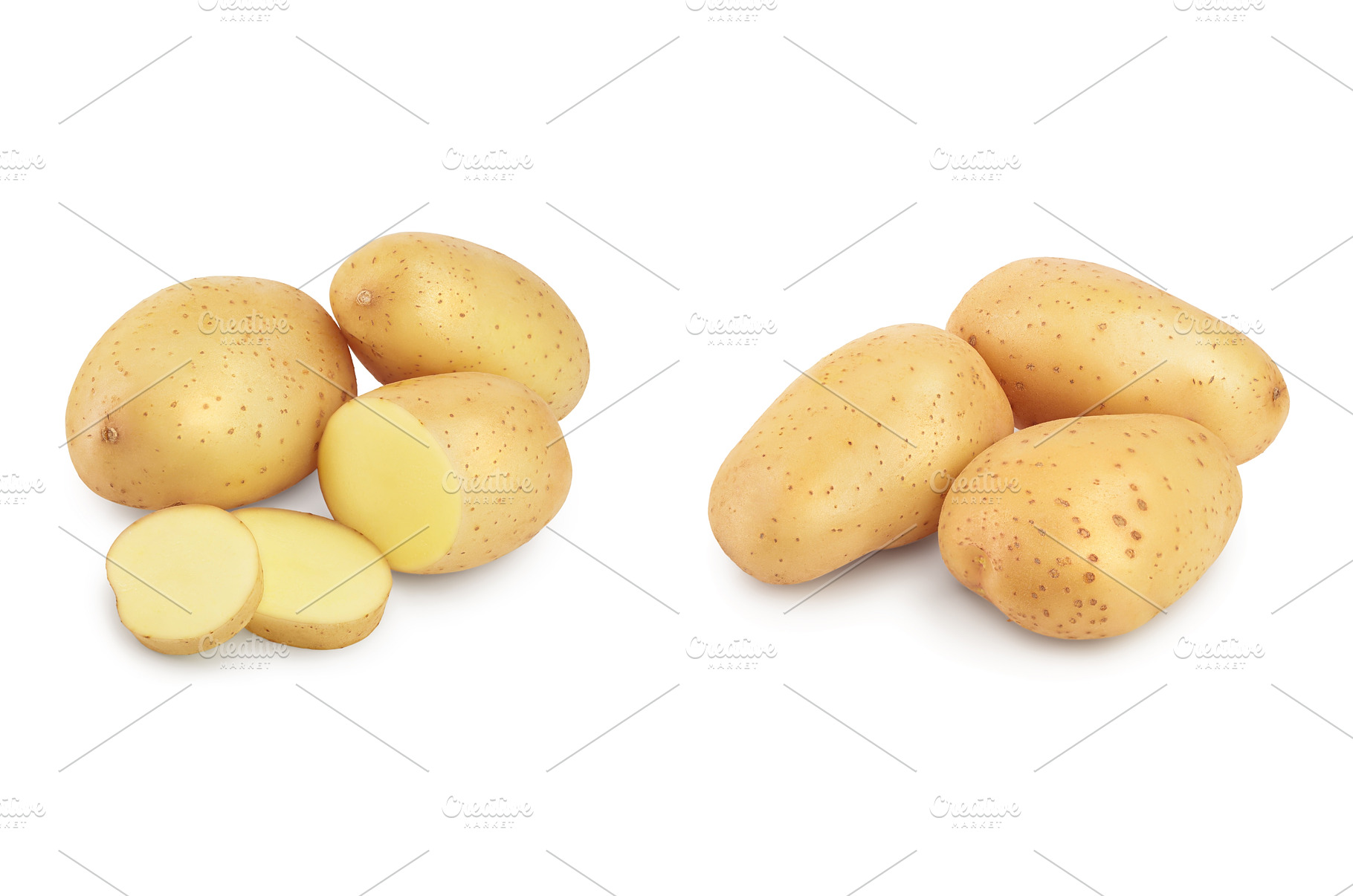 Young potato isolated on white, a Food & Drink Photo by NataPhoto