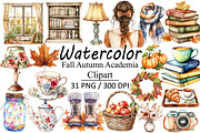 Fall Autumn Academia Clipart, an Illustration by Design Market (Thumbnail 1 of 3)