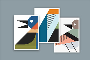 Flat Birds Illustrations & Patterns