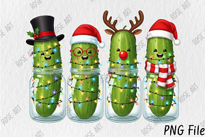 Christmas Pickles Sublimation Png, an Illustration by Rose Art