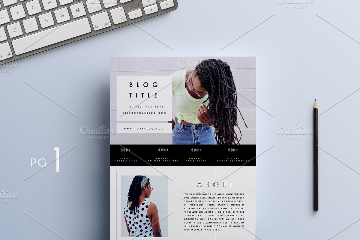 Blog Media Kit | Two Pages, a Resume Template by Blogger Kit Co. (Photo 5 of 6)