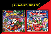 Kawaii Christmas Bold Easy Coloring, a Seasonal Illustration by Design Station (Thumbnail 3 of 4)