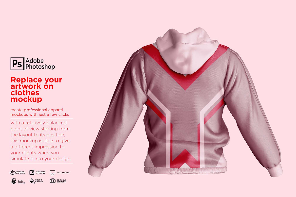 Hoodie Jumper Jacket Mockup, a Hoody Mockup by Nanggroe Scripting (Photo 8 of 9)