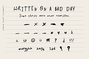 Wrong Diary – Raw Handwritten Font, a Handwritten Font by Badsign Type (Thumbnail 3 of 8)