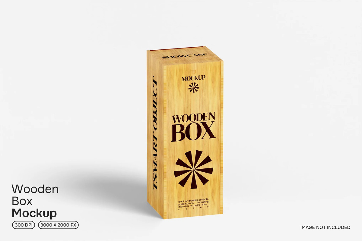 Wooden Box Mockup, a Packaging Mockup by renderstockmarket