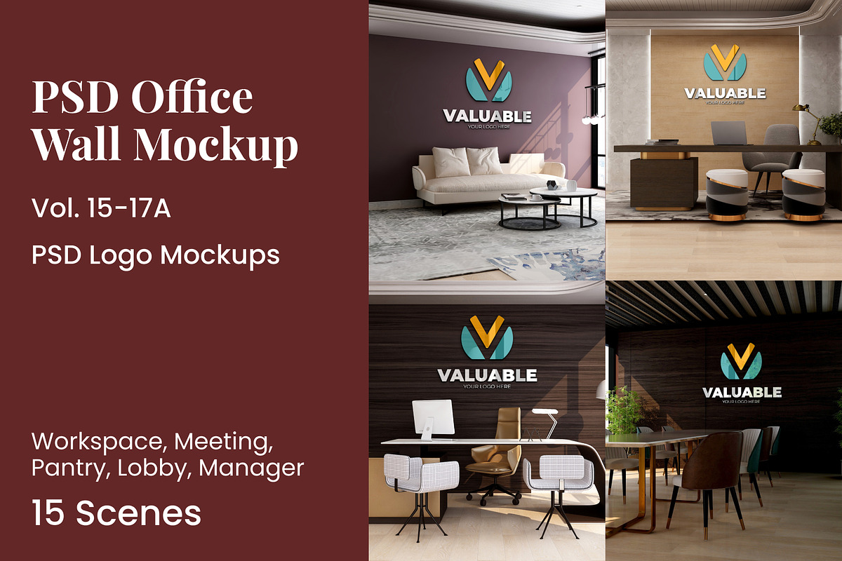 PSD Office Interior Wall Mockup, a Product Mockup by Ayy (Photo 1 of 17)