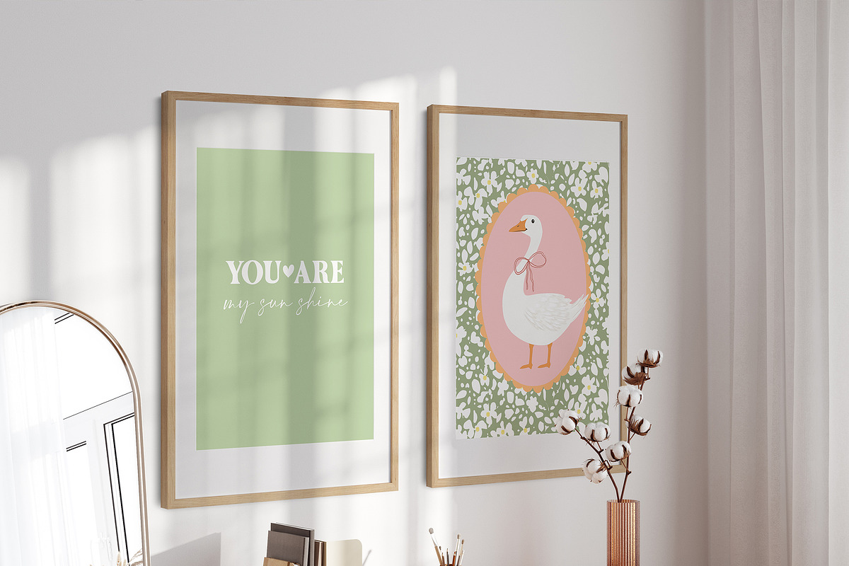 Girls Nursery Prints Bundle, a Background Graphic by Artemsky (Photo 5 of 13)