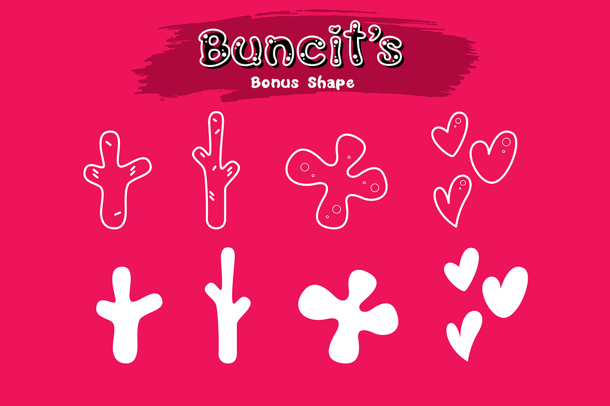Buncits Cutes Typeface Font 2 Style, a Font by DiosiArt (Photo 4 of 10)