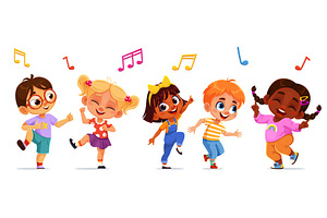 Kids dancing and jumping, a Person Illustration by Buch&Bee
