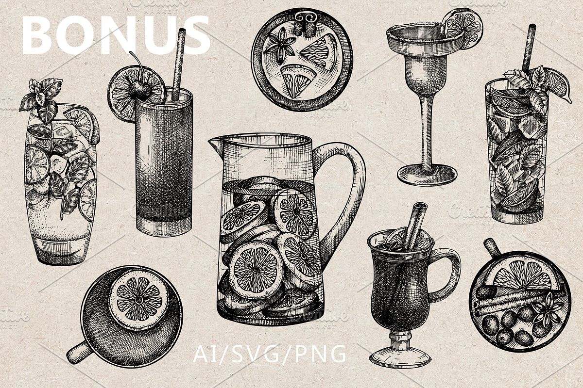Citrus Fruit Vector Illustration Set, a Food Illustration by Yevheniia (Photo 8 of 11)