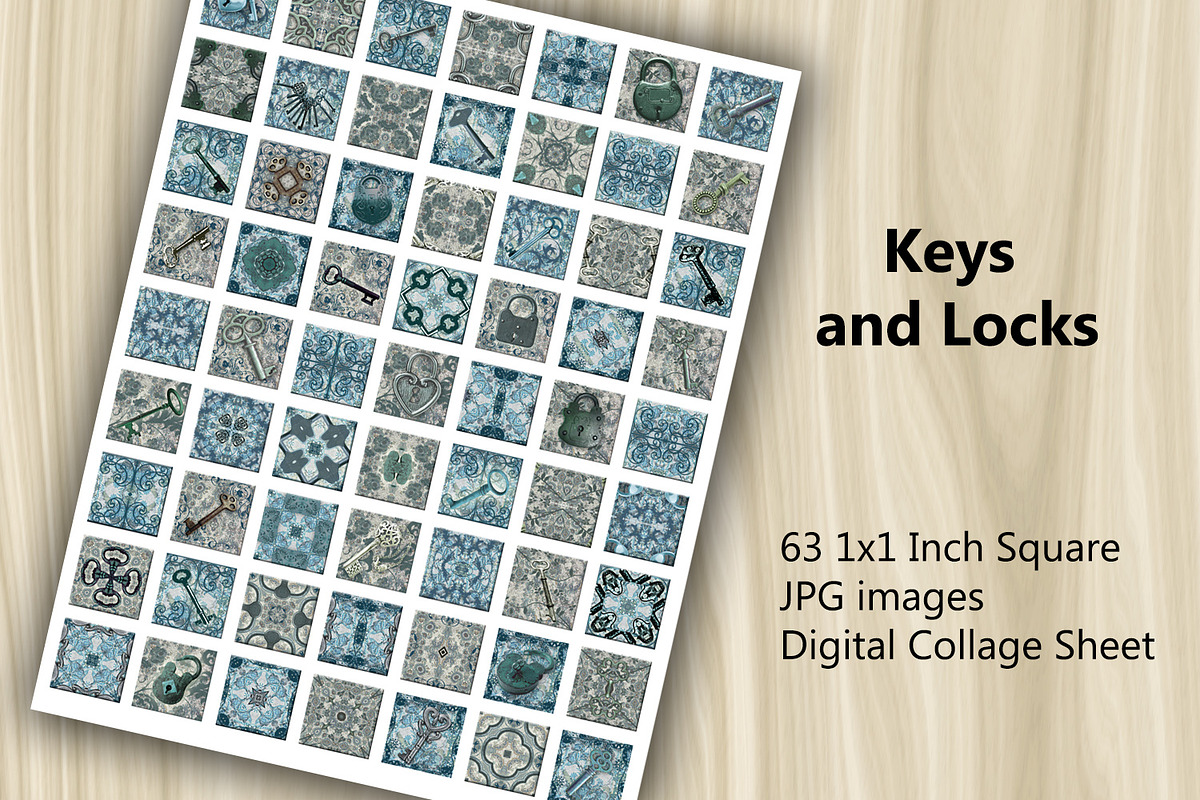 Collage Sheet - Keys and Locks, a Print Template by Kseniya-Omega (Photo 2 of 3)