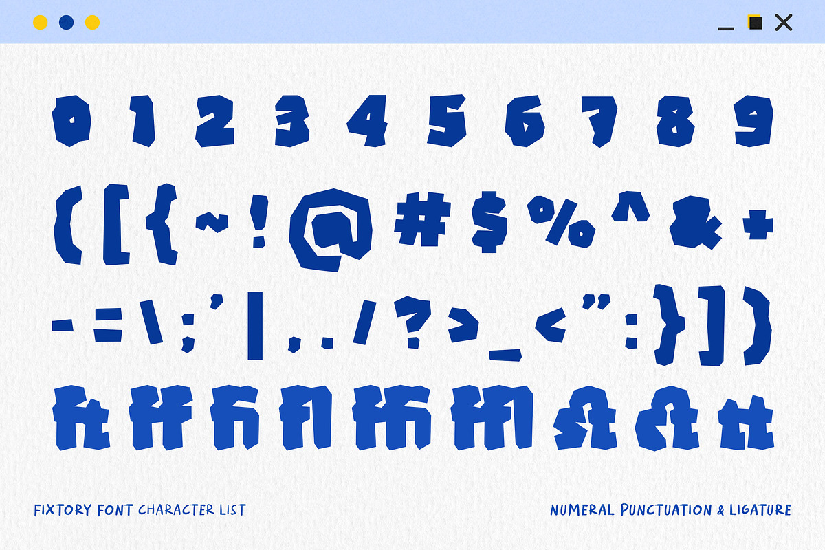 Fixtory - Bold Papercut Game Font, a Font by Typia Nesia (Photo 3 of 14)