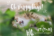 29 Lightroom Presets OH HAPPY DAYS!, an Action Add-On by Les Hirondelles Ph (Thumbnail 1 of 11)