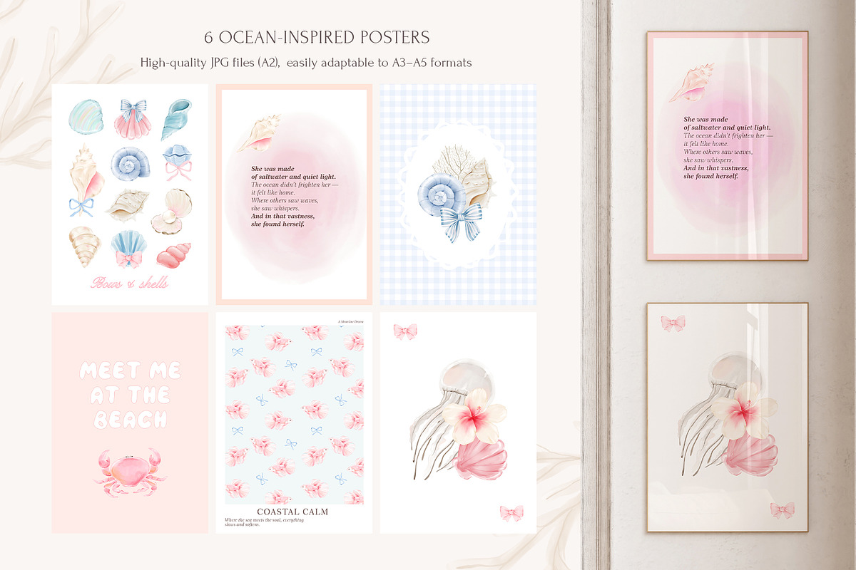 Dreamy Sea Watercolor Collection, a Decorative Illustration by Eva Gentle (Photo 7 of 12)