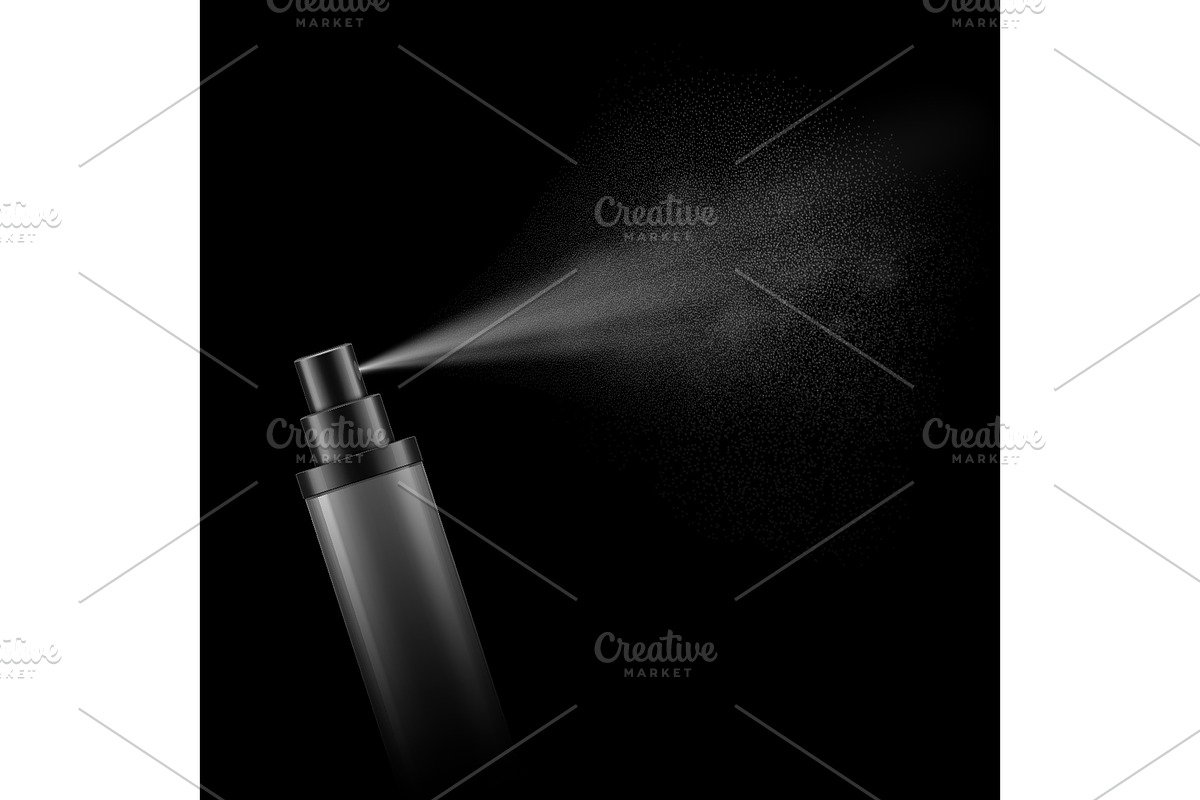 Vector Realistic Spray Mist Set, an Object Illustration by Zonda (Photo 4 of 7)