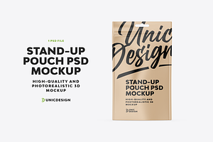 Stand Up Pouch Mockup, a Product Mockup by UnicDesign